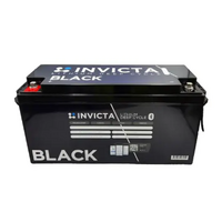 Invicta Black 12V 300Ah Lithium Battery with Bluetooth