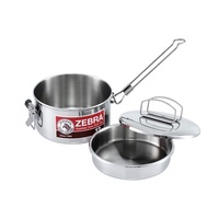 Zebra Stainless Steel Round Lunch Box