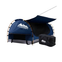 Weisshorn Dark Blue Single King Swag with 7cm Mattress