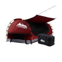 Weisshorn Red Single King Swag with 7cm Mattress