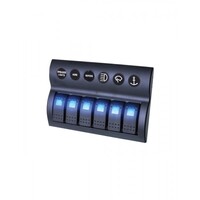 Thunder 12/24V LED 6 Way Rocker Switch Panel