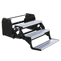 TRA Triple Black Steel Caravan Step with Aluminium Tread