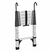 TRA 3.8m Portable Telescopic Ladder with Hooks and Carry Bag