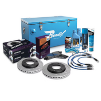 Bendix Ultimate 4WD Brake Upgrade Kit with 2 inch Lift to suit Mitsubishi Triton (05-15) KAT KBT ML MN (05-15) ML MN (14-On) KJ KK KL MQ MR & (15-On)