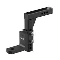 TAG Adjustable Heavy Duty Tow Ball Mount 90¡ Face, 50mm Square Hitch - 310mm Drop, 335mm Rise