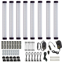 DZ 12V Dimmable LED Under Cabinet Lighting Bar Linkable Kit with Rocker Switch - Warm White, Pk of 8