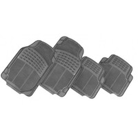 DZ Thunder 4-Piece Rubber Car Mat - Grey
