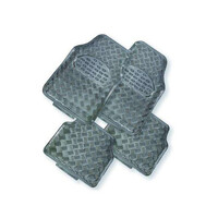 DZ Venom Aluminium Look 4-Piece Rubber Car Mat - Carbon