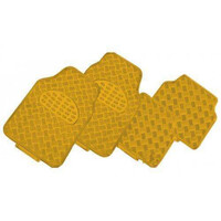 DZ Venom Aluminium Look 4-Piece Rubber Car Mat - Gold