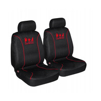 DZ Universal 60/25 Front Seat Cover - Black & Red