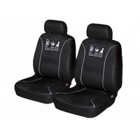 DZ Universal 60/25 Front Seat Cover - Black & White