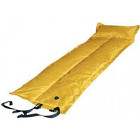 Trailblazer Self-Inflatable Yellow Air Mattress with Pillow