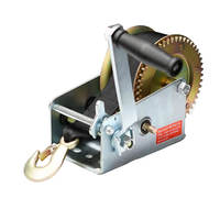 2500LBS Hand Winch 2-Speed Synthetic Strap Manual Car Boat Trailer 4WD 2500LB