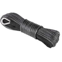 6mm x 15M Dyneema SK75 Winch Rope Black Synthetic Strap Boat ATV 4WD Recovery
