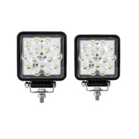 2x Square CREE LED Work Light Flood Lamp 4WD Offroad Tractor Truck SUV 12V 24V