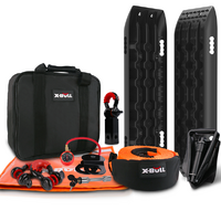 X-BULL 13 Piece Winch Recovery Kit with Black Tracks