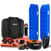 X-BULL Winch Recovery Kit with Blue Tracks