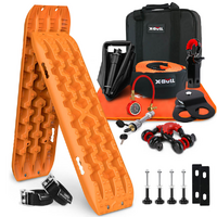 X-BULL Winch Recovery Kit with Orange Gen 3.0 Tracks and Mounting Pins