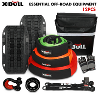 X-BULL 4x4 Recovery Kit with Black Mini Tracks