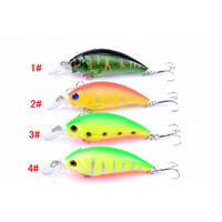 DZ 7.5cm Light Colours Crank Bait Fishing Lure Surface Tackle Saltwater 4 Pack