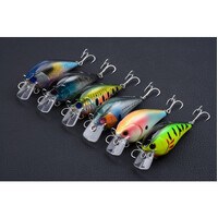 DZ 8cm Crank Bait Fishing Lure Surface Tackle Saltwater 6 Pack