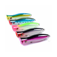 DZ 12.5cm Popper Crank Fishing Lure Surface Tackle Fresh Saltwater 8 Pack