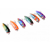 DZ 3.5cm Poppers Fishing Lure Surface Tackle Fresh Saltwater 6 Pack