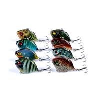 DZ 4.5cm Poppers Fishing Lure Surface Tackle Fresh Saltwater 8 Pack