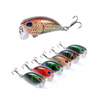 DZ 5.1cm Poppers Fishing Lure Surface Tackle Fresh Saltwater 6 Pack