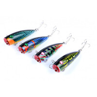 DZ 6.8cm Poppers Fishing Lure Surface Tackle Saltwater 4 Pack