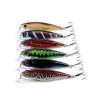 DZ Popper Poppers 8.6cm Fishing Lure Surface Tackle Fresh Saltwater 6 Pack