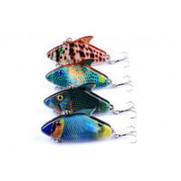 DZ 5.5cm Dark Colour Vib Bait Fishing Lure Hook Tackle Saltwater 4 Pack
