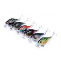 DZ 4.3cm Crank Bait Fishing Lure Surface Tackle Saltwater 6 Pack