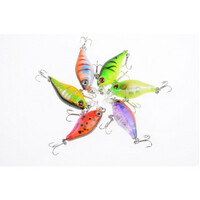 DZ 4.5cm Light Colours Crank Bait Fishing Lure Surface Tackle Saltwater 6 Pack