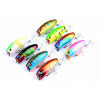 DZ 6cm Poppers Fishing Lure Surface Tackle Fresh Saltwater 8 Pack