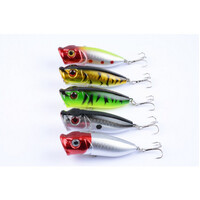 DZ 6.5cm Poppers Fishing Lure Surface Tackle Fresh Saltwater 5 Pack