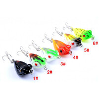 DZ 4cm Poppers Fishing Lure Surface Tackle Fresh Saltwater 6 Pack
