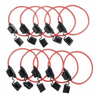 Aimall 10PCS 12V 40A Waterproof Standard Blade Inline Fuse Holder