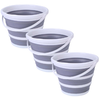 BH 3x 10L Foldable Collapsible Silicone Buckets