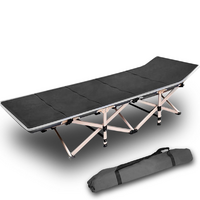 Bargene Grey Stretcher Bed with Single Mattress