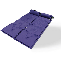 Bargene Navy Self Inflating Double Mattress with Pillow and Bag