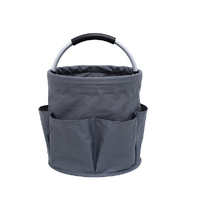 Elosung Dark Grey Portable Picnic Basket with Handle
