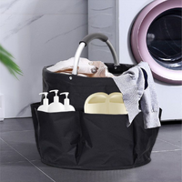 Elosung Black Portable Picnic Basket with Handle