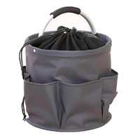 Elosung Grey Multi-Function Collapsible Storage Basket with Drawstring Closure