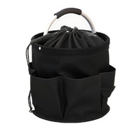 Elosung Black Multi-Function Collapsible Storage Basket with Drawstring Closure