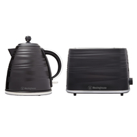 Westinghouse Black 1.7 Litre Kettle & Toaster Pack