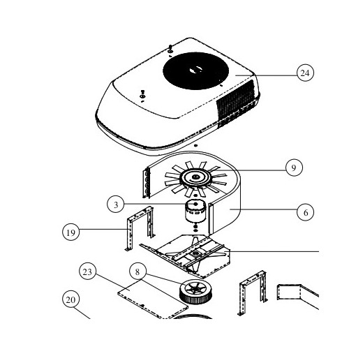 FAN MOTOR FOR LOW PROFILE POLAR MACH AIR CON. 1468-3329