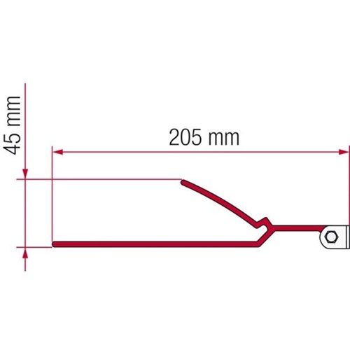 Fiamma Awning Long Roof Install Bracket "B" (1PCE). 02096-01-