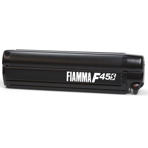 Fiamma F45 S 2.6m Deep Black Casette / Royal Grey Fabric Box Awning, 06759H01R