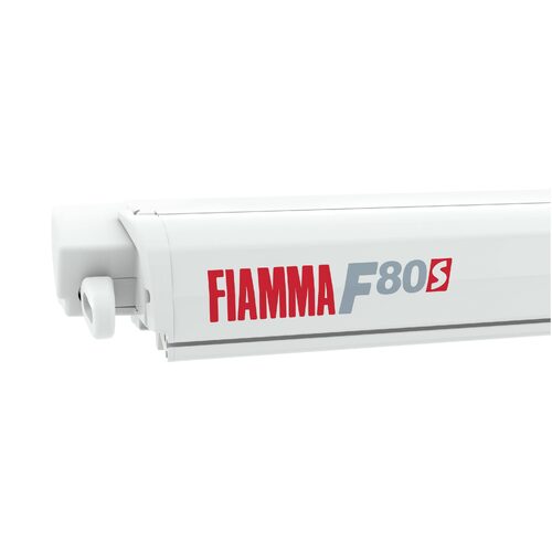 Fiamma F80s 2.9m Polar White Cassette / Royal Grey Fabric Box Awning, 07830A01R